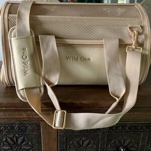 Wild One Tan Pet Dog Cat Carrier - Used, Good Condition